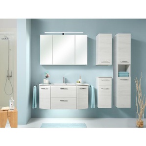 Badezimmerset IV 5-teilig 115 x 168 x 48cm Weiß