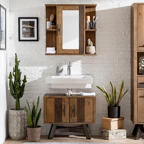 Badezimmerset 2-teilig 68 x 160 x 30cm Braun