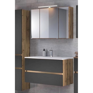 Badezimmerset I 2-teilig 60cm Grau/Matt Grau