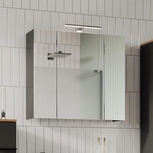 Badezimmerset Yonkers III 3-teilig 155 x 200 x 34cm Grau/Graphit