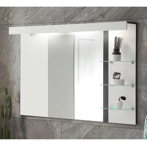 Badezimmerspiegel mit Glasablagen LED Beleuchtung