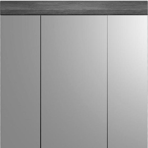 Badezimmerspiegelschrank INOSIGN Siena Schränke Gr. B/H/T: 60 cm x 79 cm x 18 cm, 3 St., silberfarben (rauchsilber nb, spiegelglas) Bad-Spiegelschränke Badmöbel, Spiegelschrank, Breite 60 cm