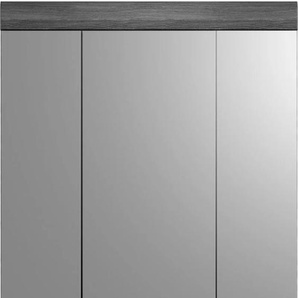 Badezimmerspiegelschrank INOSIGN Siena Schränke Gr. B/H/T: 60 cm x 79 cm x 18 cm, 3 St., silberfarben (rauchsilber nb, spiegelglas) Bad-Spiegelschränke