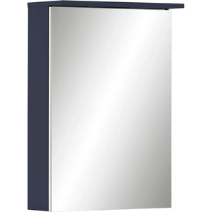 Badezimmerspiegelschrank SCHILDMEYER Jesper Breite 50,4 cm Schränke Gr. B/H/T: 50,4 cm x 72,3 cm x 15,9 cm, 1 St., blau (nachtblau) Bad-Spiegelschränke Mit LED-Beleuchtung und Schalterbox,höhenverstellbare Glaseinlegeböden