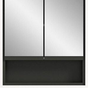 Badezimmerspiegelschrank WELLTIME Jaru Schränke Gr. B/H/T: 60 cm x 69 cm x 16 cm, weiß Bad-Spiegelschränke Badmöbel, 2 Türen, 1 offenes Fach, Breite 60 cm