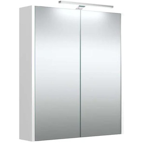 Badezimmerspiegelschrank WELLTIME Joy Schränke Gr. B/H/T: 58,2 cm x 65 cm x 12 cm, 2 St., weiß Bad-Spiegelschränke
