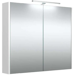 Badezimmerspiegelschrank WELLTIME Joy Schränke Gr. B/H/T: 78,2 cm x 65 cm x 12 cm, 2 St., weiß Bad-Spiegelschränke