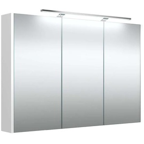 Badezimmerspiegelschrank WELLTIME Joy Schränke Gr. B/H/T: 98,2 cm x 65 cm x 12 cm, 3 St., weiß Bad-Spiegelschränke in unterschiedlichen Breiten, mit LED, IP 44, FSC