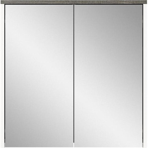 Badezimmerspiegelschrank WELLTIME Lier Schränke Gr. B/H/T: 60 cm x 60 cm x 21 cm, weiß (weiß, silb) Bad-Spiegelschränke Badmöbel, 2 Spiegeltüren, Breite 60 cm