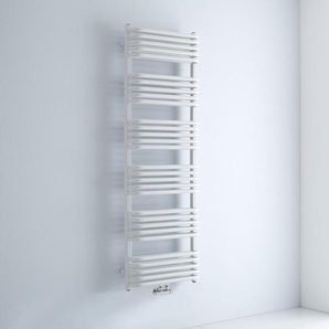 Badheizkörper 1100W 153x50cm - Mittelanschluss Warmwasser Weiß - Arch von Hudson Reed