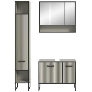 Badkombination   ¦ creme ¦ Maße (cm): B: 125 H: 192