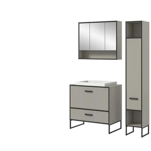 Badkombination - creme - Materialmix - 125 cm - 192 cm | Möbel Kraft