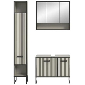 Badkombination - creme - Materialmix - 125 cm - 192 cm | Möbel Kraft