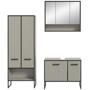 Badkombination - creme - Materialmix - 154 cm - 192 cm | Möbel Kraft