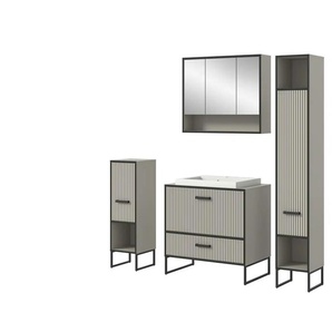 Badkombination - creme - Materialmix - 170 cm - 192 cm | Möbel Kraft