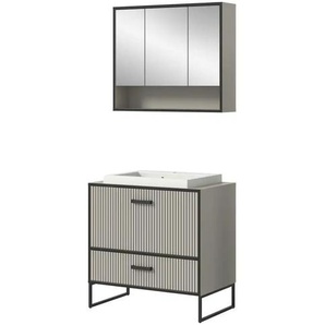 Badkombination - creme - Materialmix - 80 cm - 192 cm | Möbel Kraft