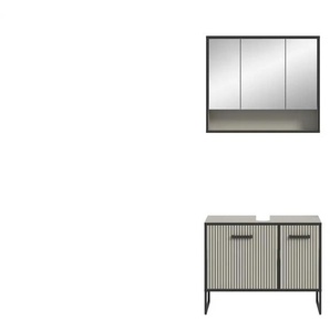 Badkombination - creme - Materialmix - 80 cm - 192 cm | Möbel Kraft