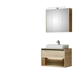 Badkombination  Dillinger See ¦ holzfarben ¦ Maße (cm): B: 81 H: 200