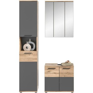 Badkombination Massower See ¦ grau ¦ Maße (cm): B: 112 H: 190