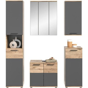 Badkombination  Massower See ¦ grau ¦ Maße (cm): B: 164 H: 190