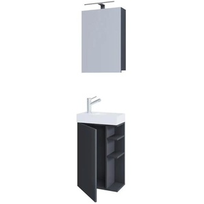 Badkombination   ¦ grau ¦ Maße (cm): B: 40 H: 129