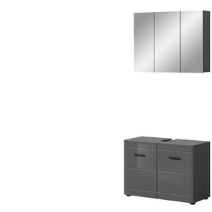 Badkombination Sodenmattsee ¦ grau ¦ Maße (cm): B: 80 H: 190