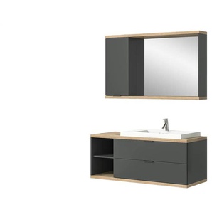 Badkombination - grau - Materialmix - 130 cm - 190 cm - cm 48,0 | Möbel Kraft
