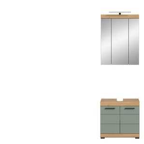 Badkombination - grün - Materialmix - 60 cm - 191 cm | Möbel Kraft