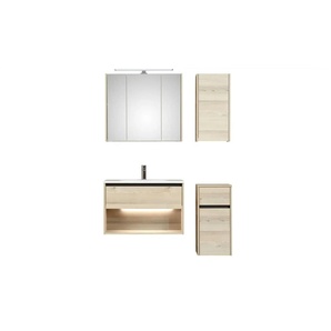 Badkombination | holzfarben | 81 cm | 200 cm |