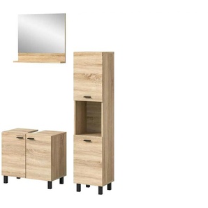 Badkombination  Bostalsee ¦ holzfarben ¦ Maße (cm): B: 102 H: 186