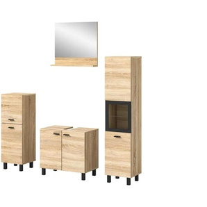 Badkombination  Bostalsee ¦ holzfarben ¦ Maße (cm): B: 137 H: 186