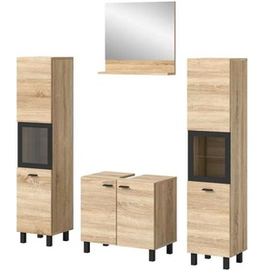 Badkombination  Bostalsee ¦ holzfarben ¦ Maße (cm): B: 137 H: 186
