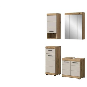 Badkombination - holzfarben - Materialmix - 112 cm - 191 cm | Möbel Kraft