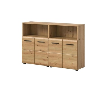 Badkombination - holzfarben - Materialmix - 120 cm - 80 cm | Möbel Kraft