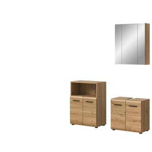 Badkombination - holzfarben - Materialmix - 135 cm - 185 cm | Möbel Kraft