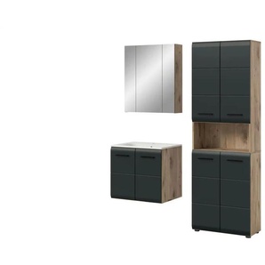 Badkombination - holzfarben - Materialmix - 135 cm - 185 cm | Möbel Kraft