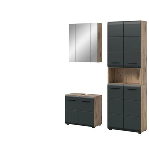 Badkombination - holzfarben - Materialmix - 135 cm - 185 cm | Möbel Kraft