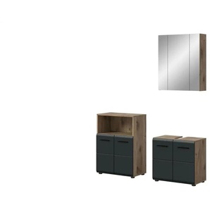 Badkombination - holzfarben - Materialmix - 135 cm - 185 cm | Möbel Kraft