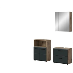 Badkombination - holzfarben - Materialmix - 135 cm - 185 cm | Möbel Kraft