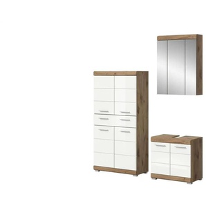 Badkombination - holzfarben - Materialmix - 149 cm - 191 cm | Möbel Kraft