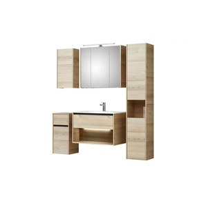 Badkombination - holzfarben - Materialmix - 151 cm - 200 cm | Möbel Kraft