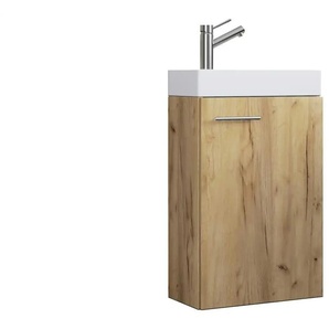 Badkombination - holzfarben - Materialmix - 40,5 cm - 60 cm | Möbel Kraft