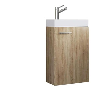 Badkombination - holzfarben - Materialmix - 40,5 cm - 60 cm | Möbel Kraft