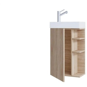 Badkombination - holzfarben - Materialmix - 40 cm - 70 cm | Möbel Kraft