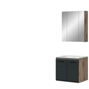 Badkombination - holzfarben - Materialmix - 60 cm - 185 cm | Möbel Kraft