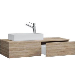 Badkombination - holzfarben - Materialmix - 85 cm - 29,5 cm | Möbel Kraft