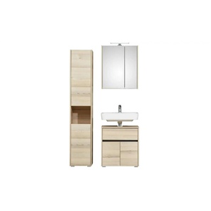 Badkombination - holzfarben - Materialmix - 95 cm - 200 cm | Möbel Kraft