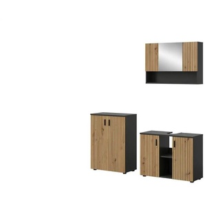 Badkombination Mönchsee ¦ grau ¦ Maße (cm): B: 155 H: 180