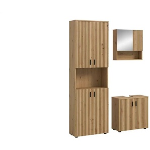 Badkombination  Mönchsee ¦ holzfarben ¦ Maße (cm): B: 135 H: 192