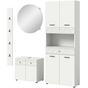 Badkombination  Priestersee ¦ weiß ¦ Maße (cm): B: 110 H: 187